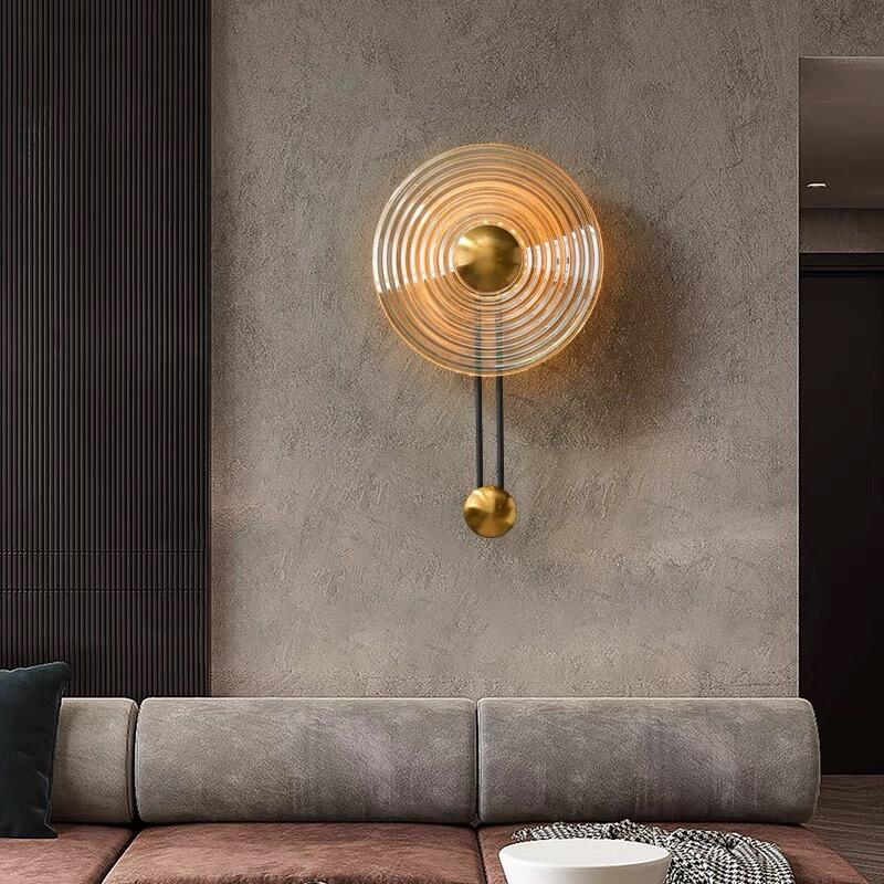 Nordic Luxury Living Room Feature Hotel Project Bedroom Glass LED Wall Lamp
