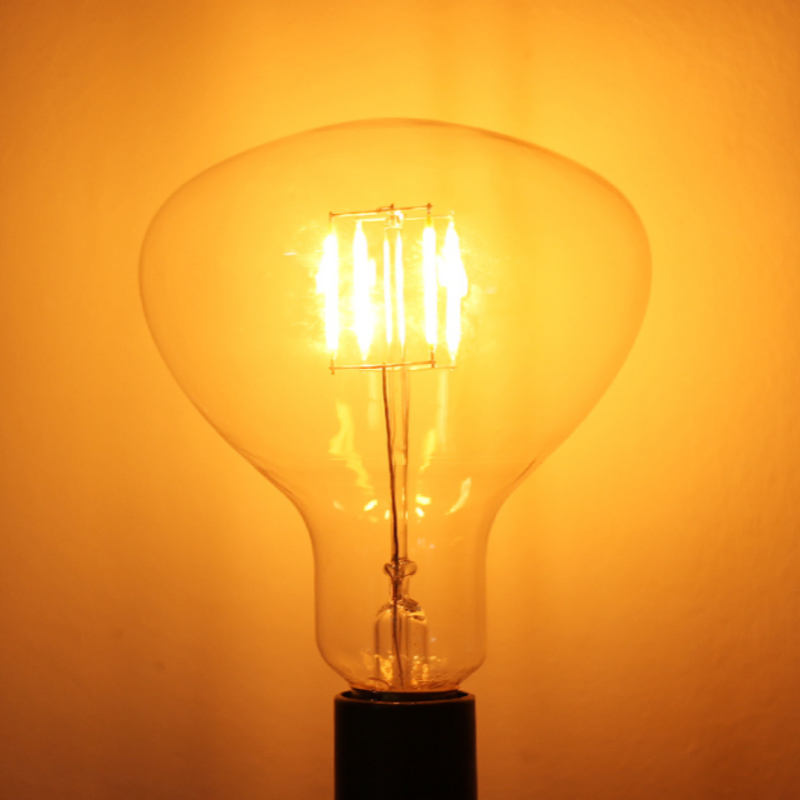 R125 na Natatanging Hugis na Malaking Bulb na Gawa sa Malinaw na Salamin para sa Dekoratibong Pagkakalight