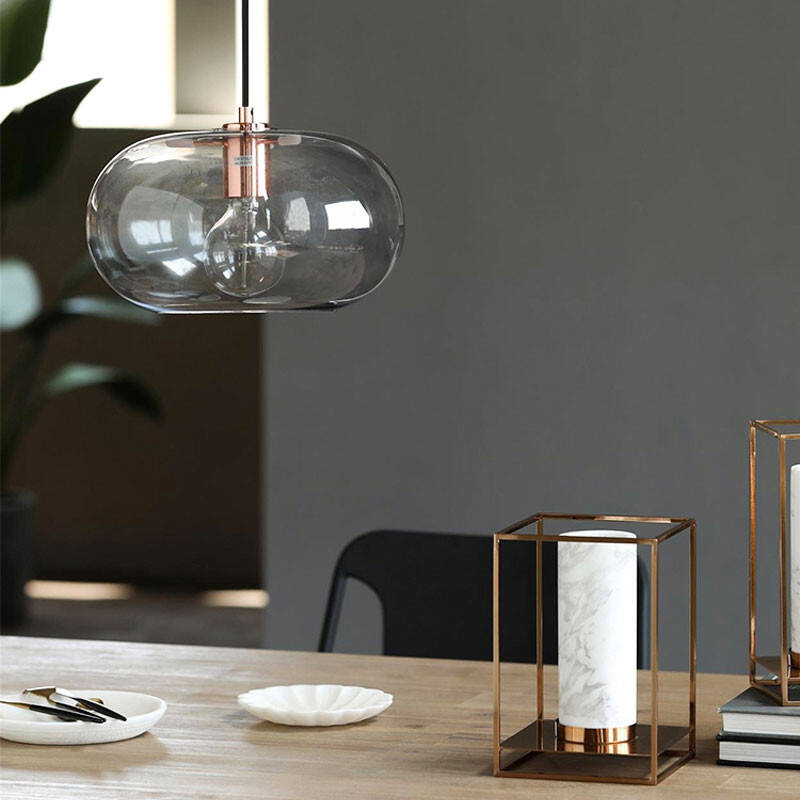 Nordic Modern Restaurant Glass Chandelier for Living Room Bedroom Bedside Pendant Light