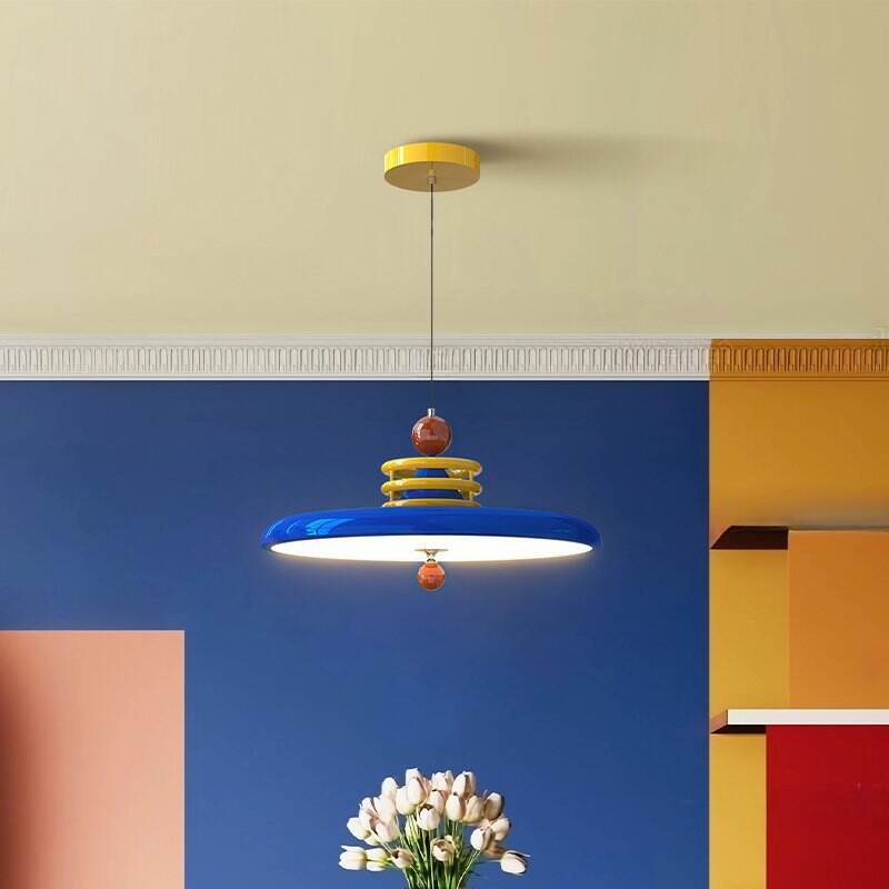 Memphis Creative Colorful Building Blocks UFO Ceiling Light for Children's Room Bedroom Dining Room Light
