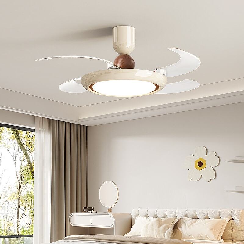 42 Inch Acrylic LED Ceiling Fan Light with Copper Motor Tri-Color Dimming