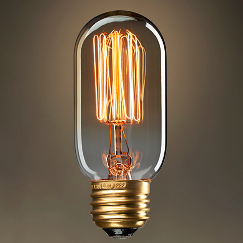 لمبة إديسون قديمة الطراز من نوع القفص الدوار T45 للاستخدام في الإضاءة الداخلية