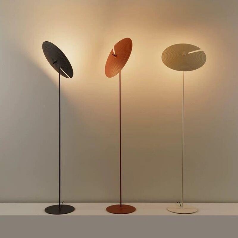 Adjustable Height Irregular Disc Metal Aluminum LED Floor Lamp for Living Room Sofa Decor