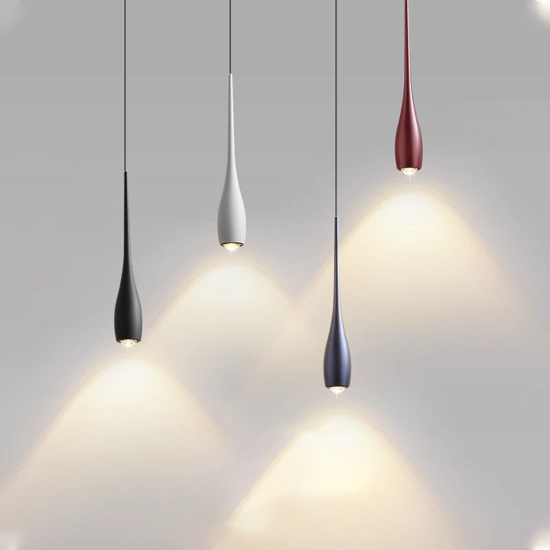 Modern Metal Droplet Shaped Light Luxury Chandelier for Dining Room and Bedroom