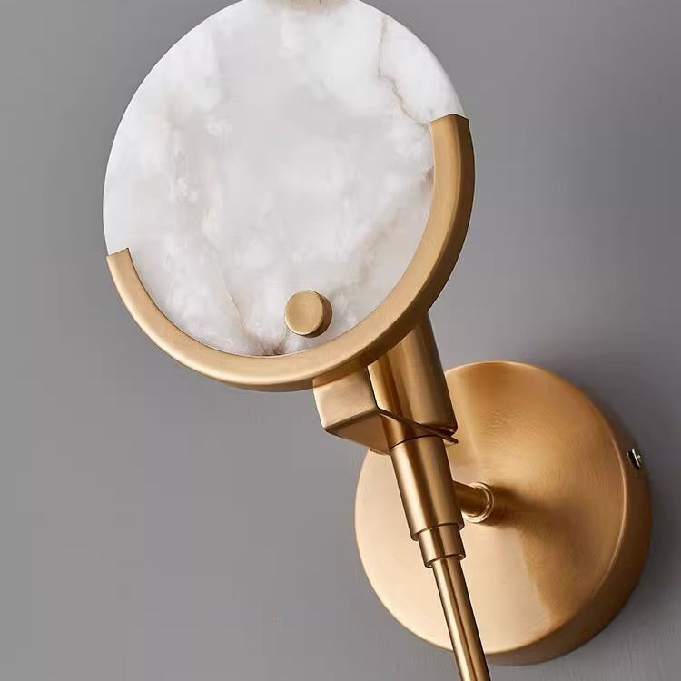 Lyxig Art Deco-hotell, vardagsrum, sovrum, loft och inomhusmarmorbelysning med G9-inbyggd vägglampa