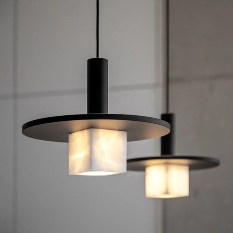 Italian Luxury High-end Natural Marble LED Pendant Light for Restaurant