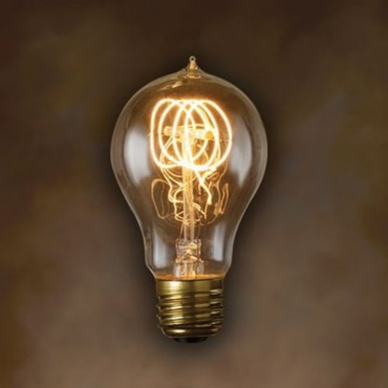 لمبة إديسون قديمة الطراز من نوع A19 ذات أربعة خيوط للاستخدام في الإضاءة الداخلية