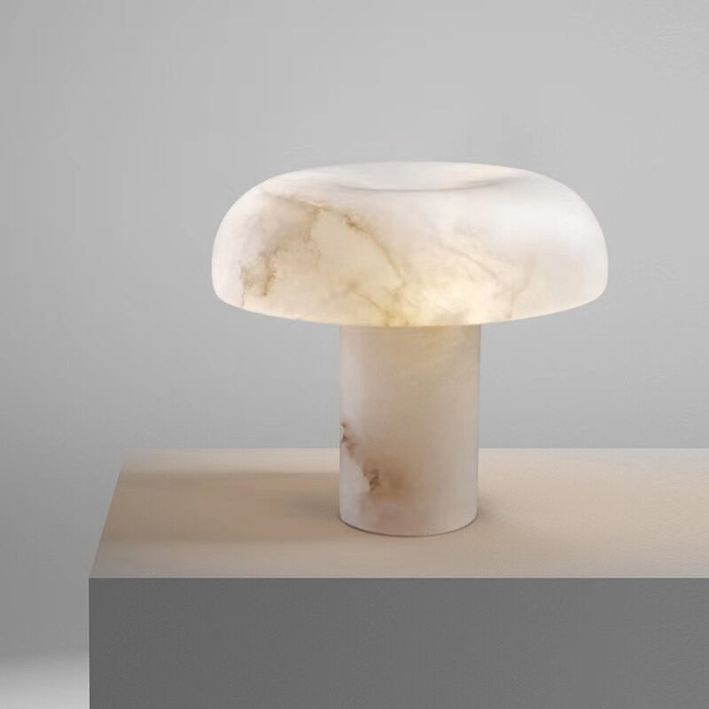 Light Luxury Minimalist Marble Design Mushroom LED Hotel Decorative Desk Lamp