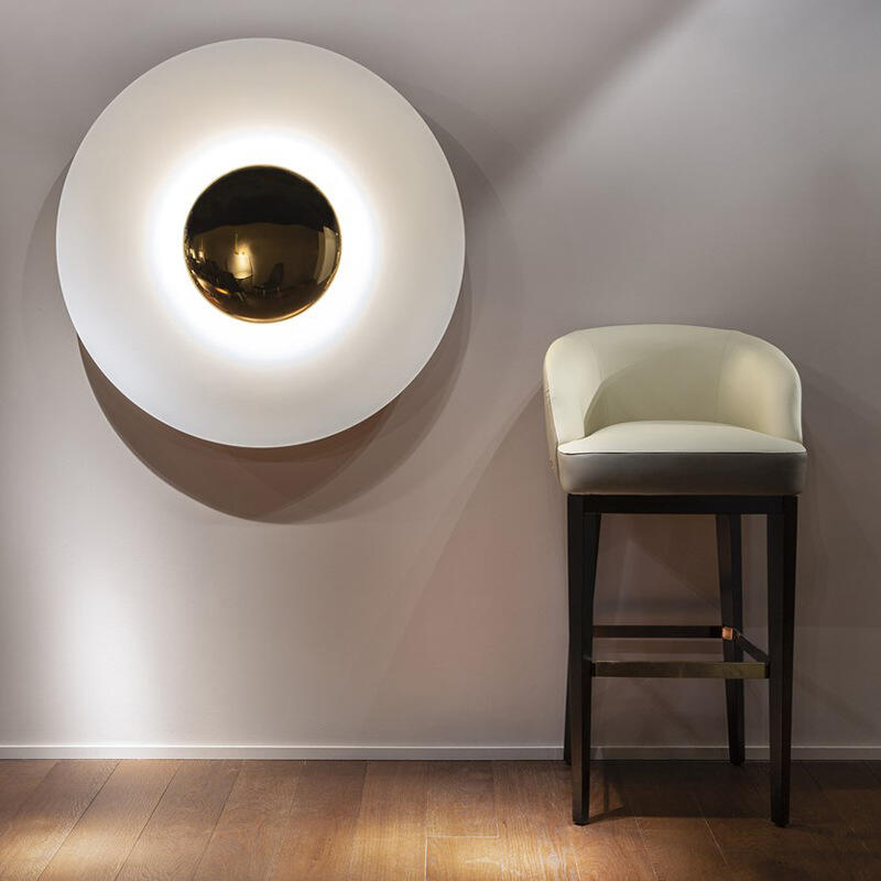 Luxury Postmodern Designer Decorative Living Room & Bedroom Round Flying Saucer Wall Lamp