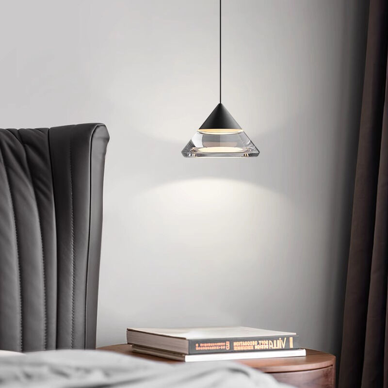 Italian Luxury Minimalist Conical Glass LED Decorative Pendant Light for Home