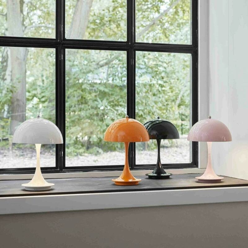 Modern Minimalist Colorful Table Lamp Dimmable Designer Mushroom Desk Lamp for Home Hotel Restaurant