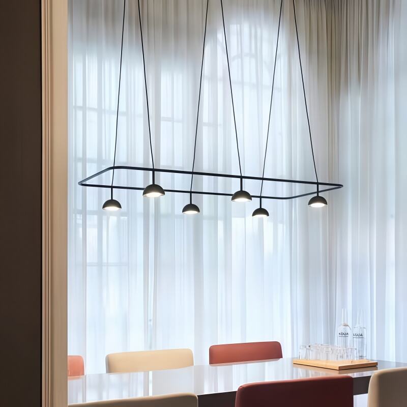 Modern Simple Black Pendant Light Industrial Style Office Dining Room Designer Hanging Lamp