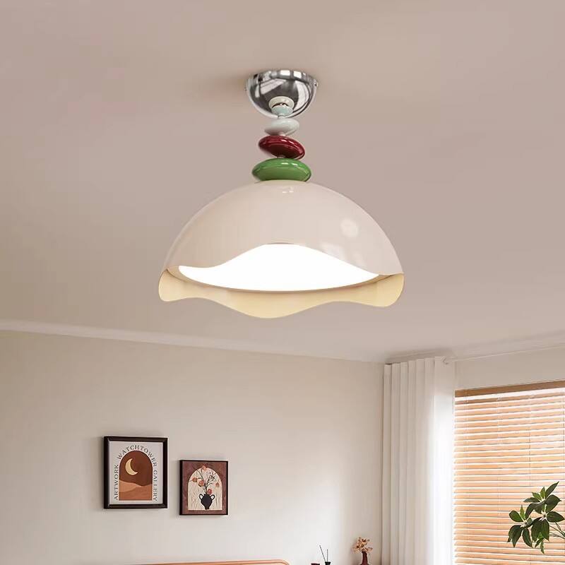 Modern cream style eggshell ceiling light for bedroom study room children's room