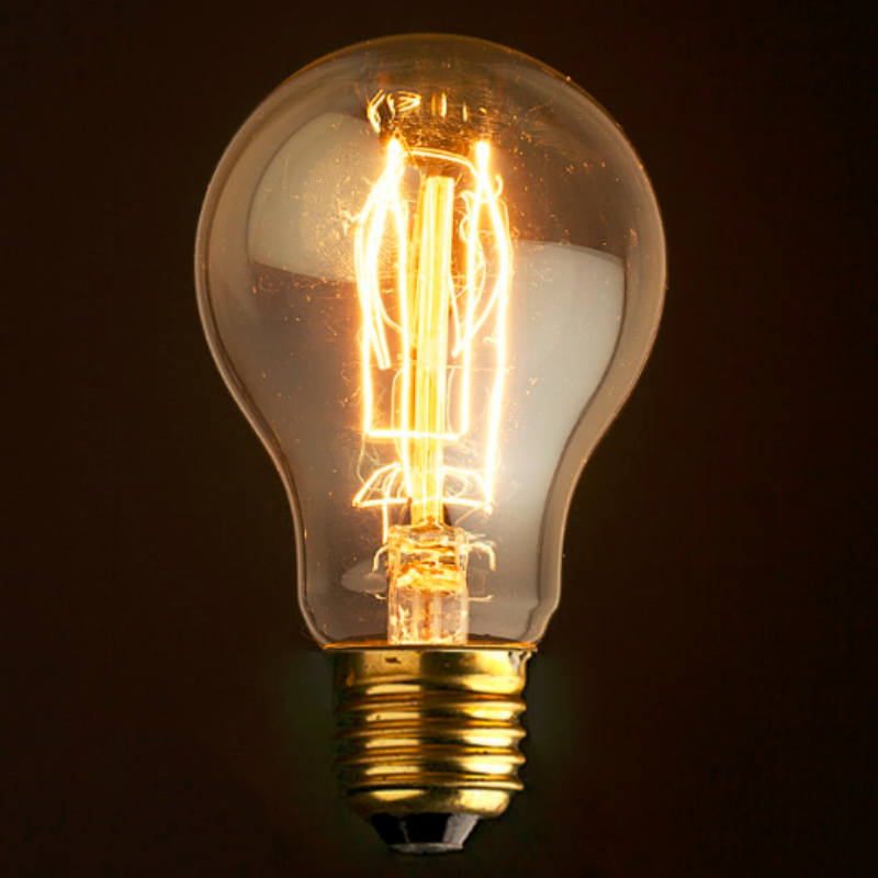 لمبة إديسون من نوع A19 بإضاءة دافئة لديكور المنازل والمطاعم