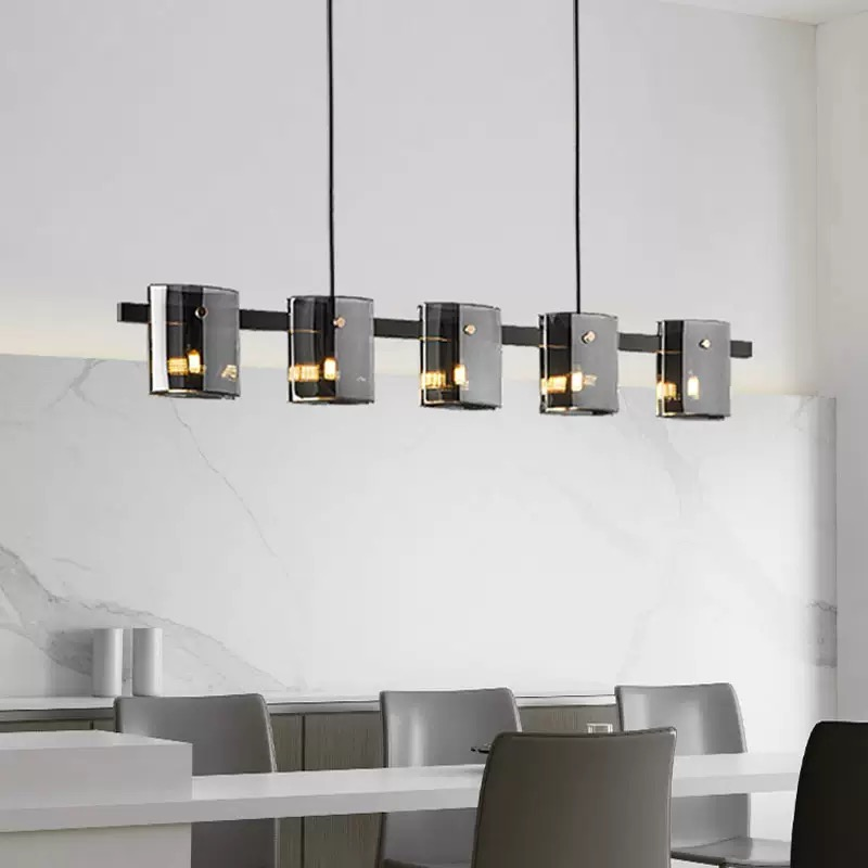 Five Heads New Design Nordic Living Room Pendant Lamp Luxury Glass Modern LED Chandelier