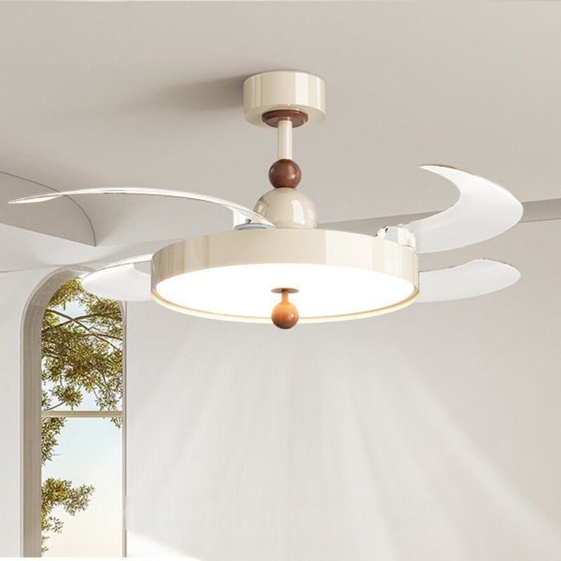 42 Inch Acrylic LED Ceiling Fan Light with Copper Motor Tri-Color Dimming