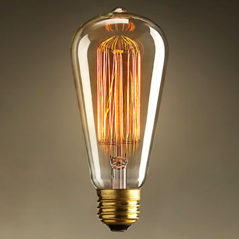 ST64 Vintage na Squirrel Cage na Filament na Edison Bulb para sa Dekorasyon ng Ilaw