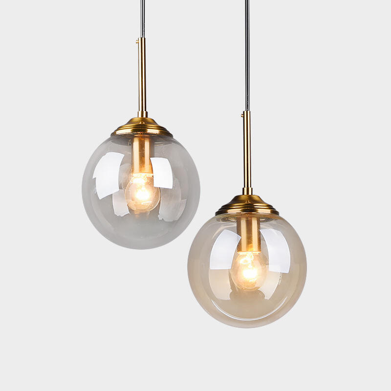 Modern Classic Home Decor Round Led Bubble Ball Modern Gold Indoor Pendant Light