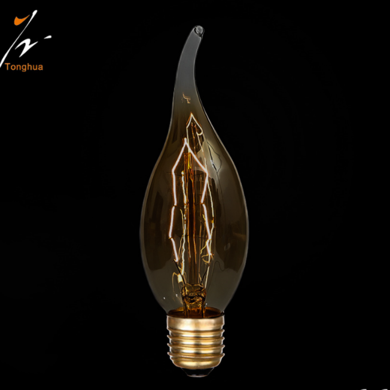 C35T Edison Bulb na May Pariho ng Apoy na Dulo para sa Dekorasyon ng Bar, Restaurant, at Bahay