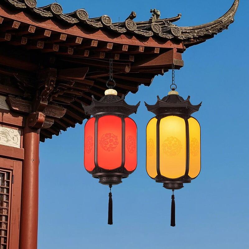 Dual Head Solar Pendant Light with Remote IP44 Outdoor Garden Shed Light