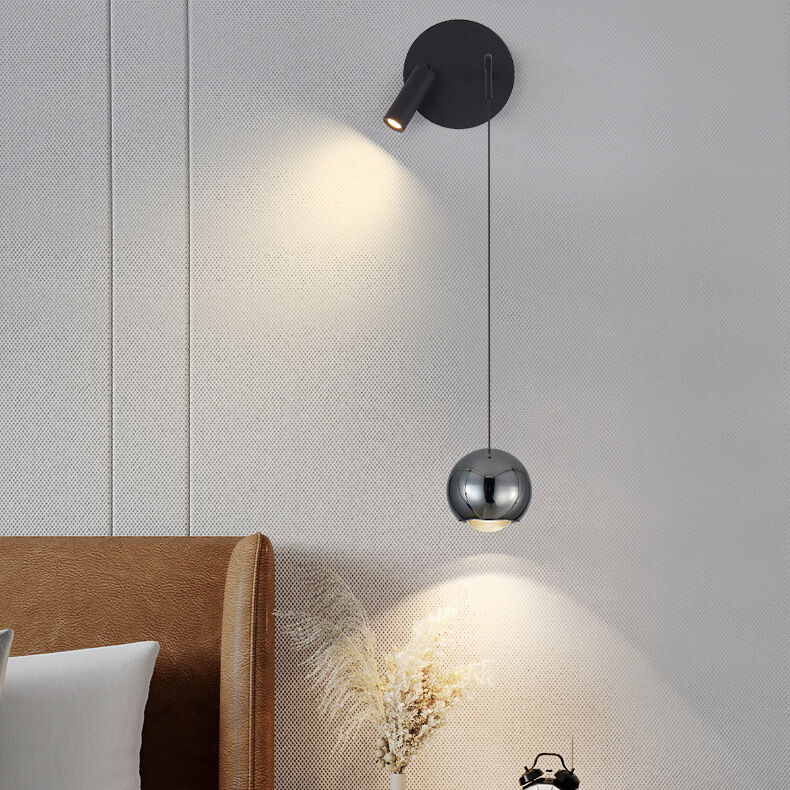 Shtizë LED moderne arti nordik brenda ndërtesës me abazhur të rrotullueshëm 90 gradë