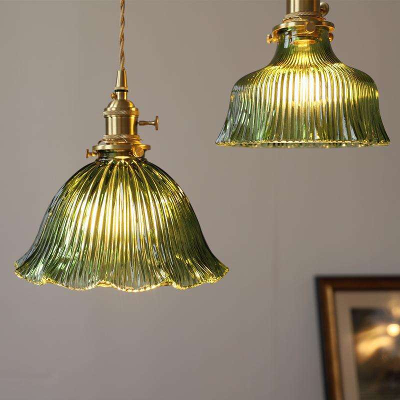 Minimalist Glass Small Chaner Brass Vintage Pendant Lights for Kitchen Island