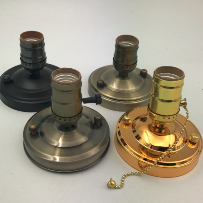 E26/E27 Lamp Holder na May 100 mm na Ceiling Rose para sa Vintage na Pendant Light