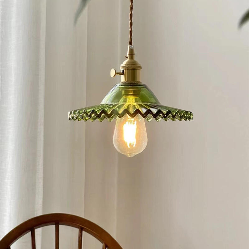 Mataas na kalidad na modernong salaming chandelier na may isang ulo, lotus crystal pendant light