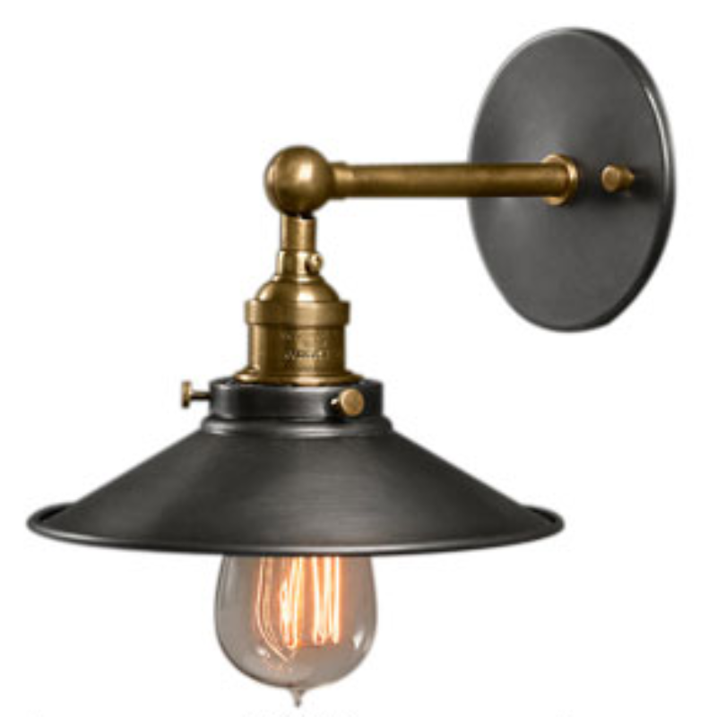 American Vintage Industrial Iron Wall Lamp for Hotel Restaurant Home Decor