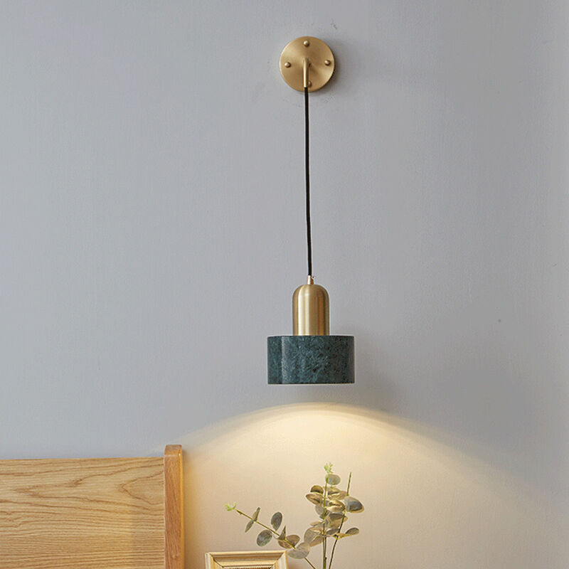 Luxury Green White Black Marble Wall Lights for Restaurant Hotel Bar LED Droplight Stone Decor