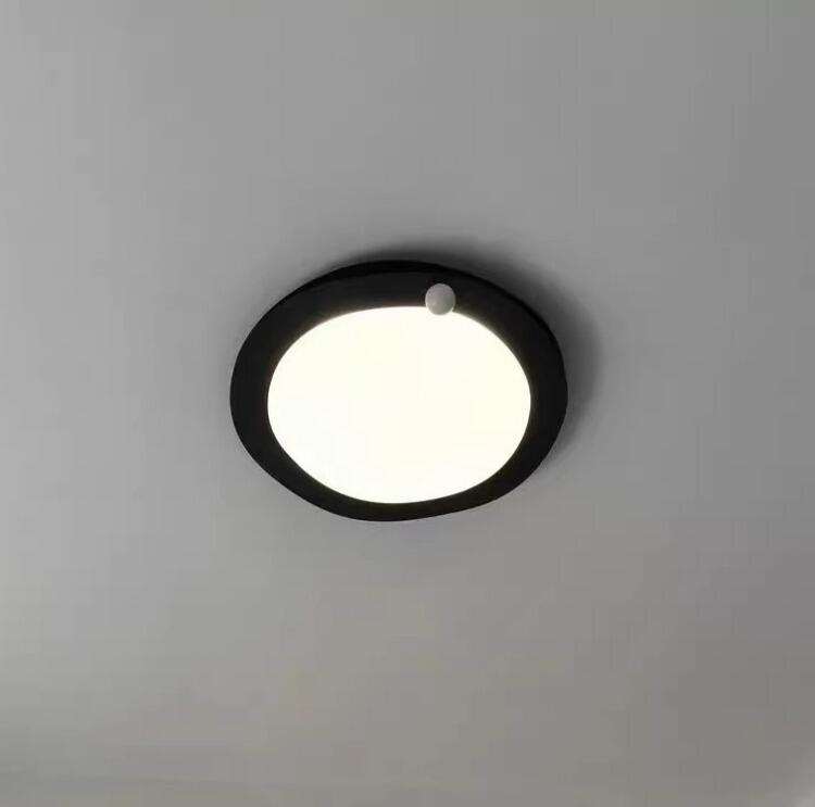 Italian minimalist bedroom ceiling light warm and romantic black minimalist modern creative children's room LED eye protection lamp