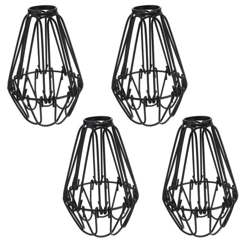 Industrial na Diamond na Bakal na Wire Cage na Lamp Shade na May Pasadyang Kulay para sa Vintage na Lighting