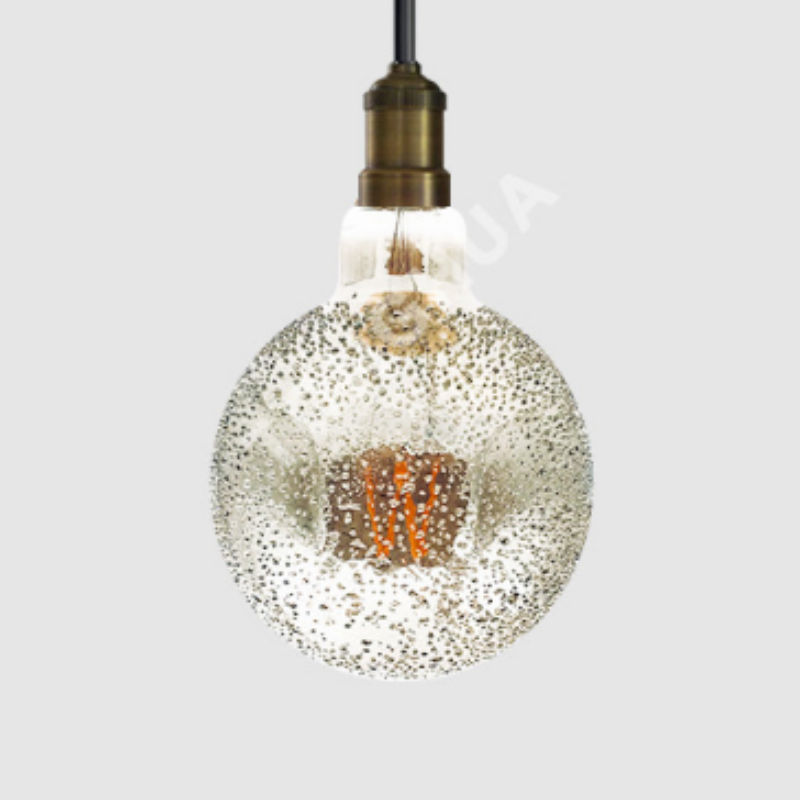 GS125 na LED na Ilaw na Vintage na May Glitter na Salamin na Globe, Dekoratibong Bombilyang Malaking Sukat para sa Bahay, Bar, at Hotel