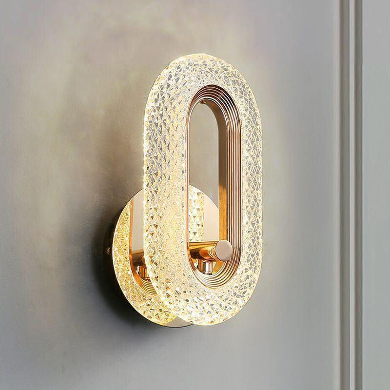 Circle Wall Sconce Hotel Bedroom Bedside Decoration Led Acrylic Modern Indoor Wall Lamps