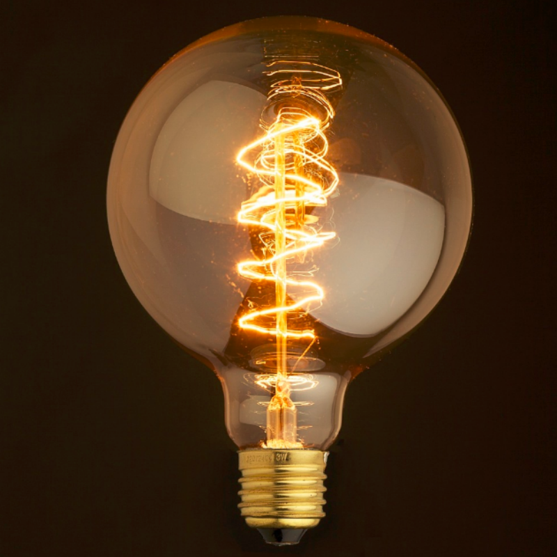 لمبة إديسون الكلاسيكية الحلزونية الطراز G125 لإضاءة المنزل بإضاءة دافئة