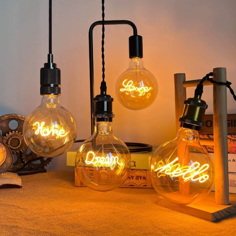 LED Letter Filament Bulbs G125 Dimmable Indoor Decor Bulbs