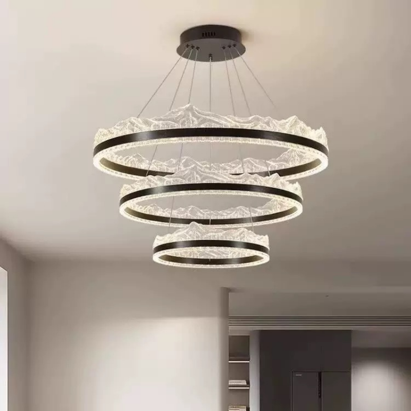 Luxury Acrylic Mountain-Shaped Chandelier for Hotel Restaurant Home