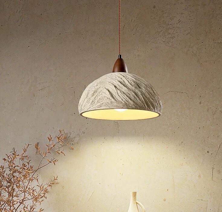Creative retro cement pleated design pendant light for coffee shop restaurant