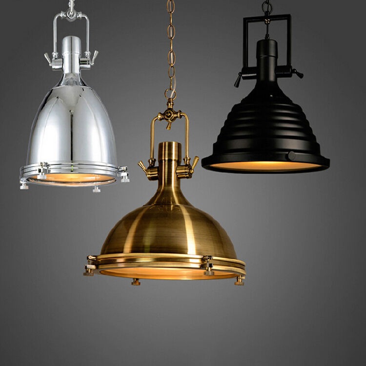 Retro Industrial Indoor Decorative Drum Metal Shade Home Decor Pendant Light