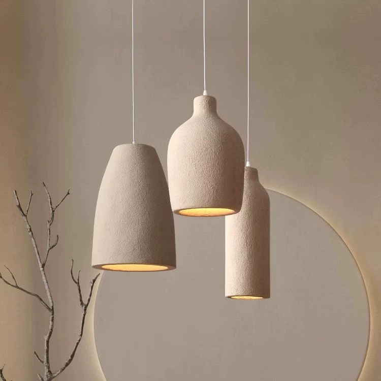 Minimalist Creative Design pottery jar shaped polystyrene pendant light for restaurant coffee shop