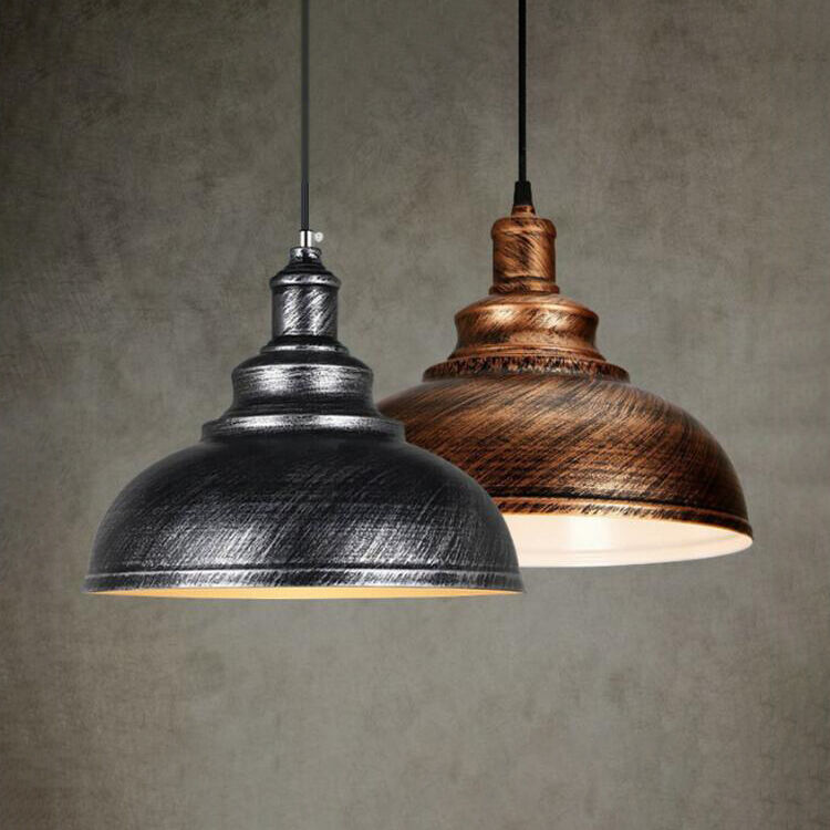 Industrial Retro Decorative Metal LED Wrought Iron Chandelier with Black Copper Silver Pot Lid Lamp