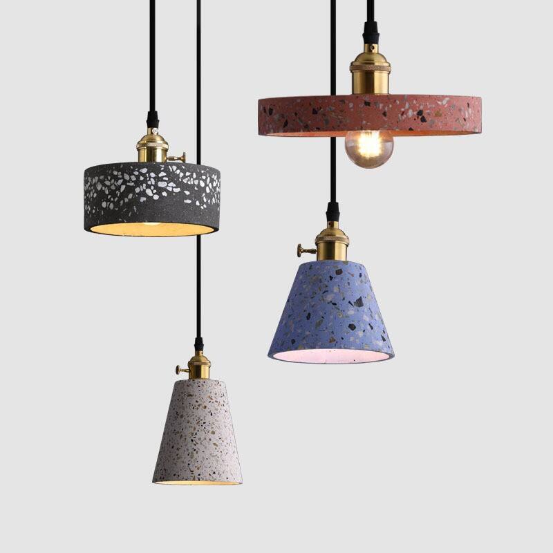 Modern creative minimalist terrazzo pendant light for dining room bedroom café bar