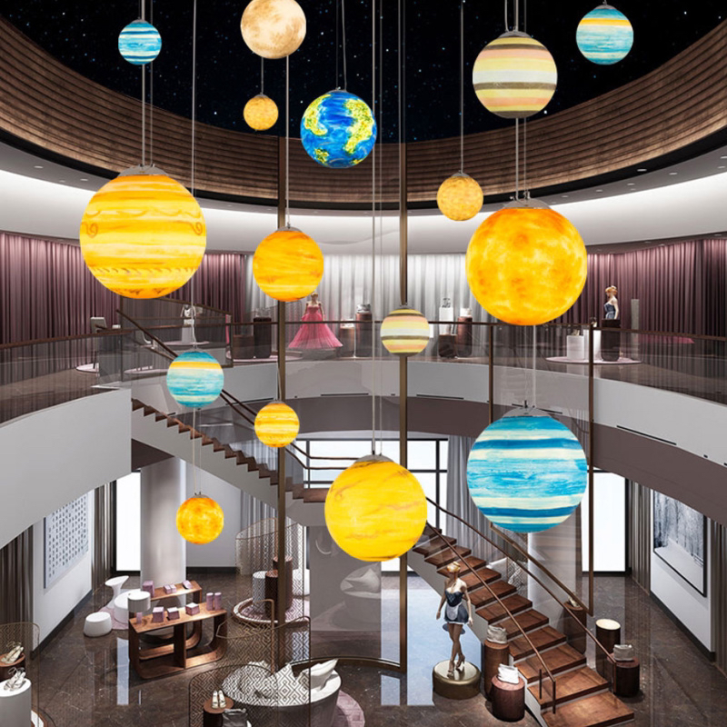 Multi-size Creative Nine Planets Decorative Chandelier for Indoor Decor 