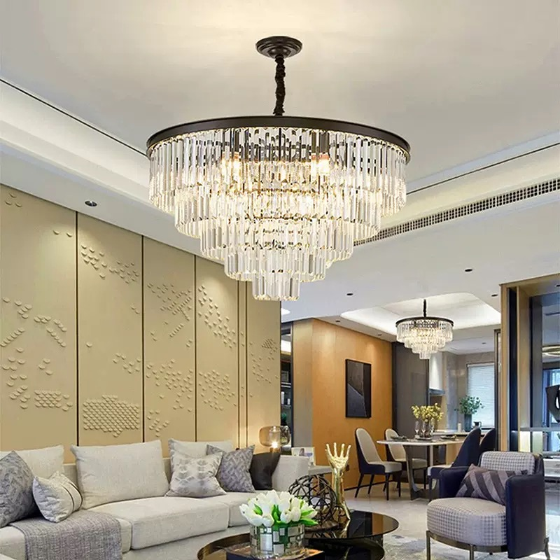 Modern Luxury Led Pendant Light Crystal Lamp Chandelier for Hotel Living Room Villa Decor Lighting
