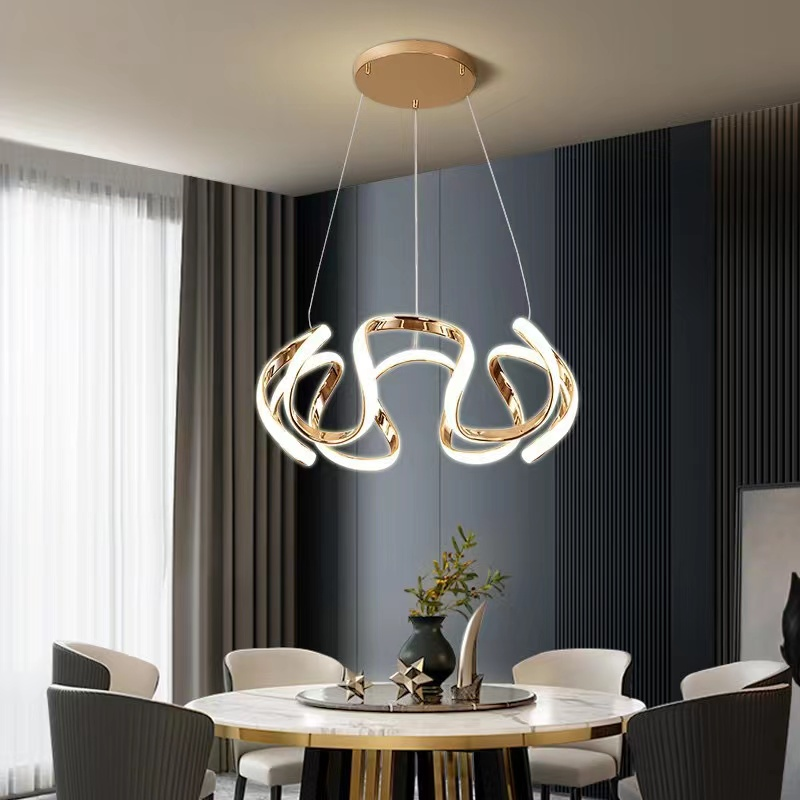 Modern Minimalist LED Pendant Light Designer Fixture for Dining Room Table and Bedroom Home Lighting