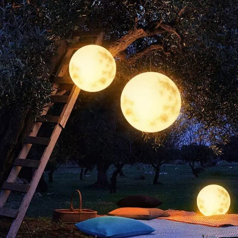IP65 Solar Moon LED Landscape Light Modern Outdoor Garden Patio Decor Lamp