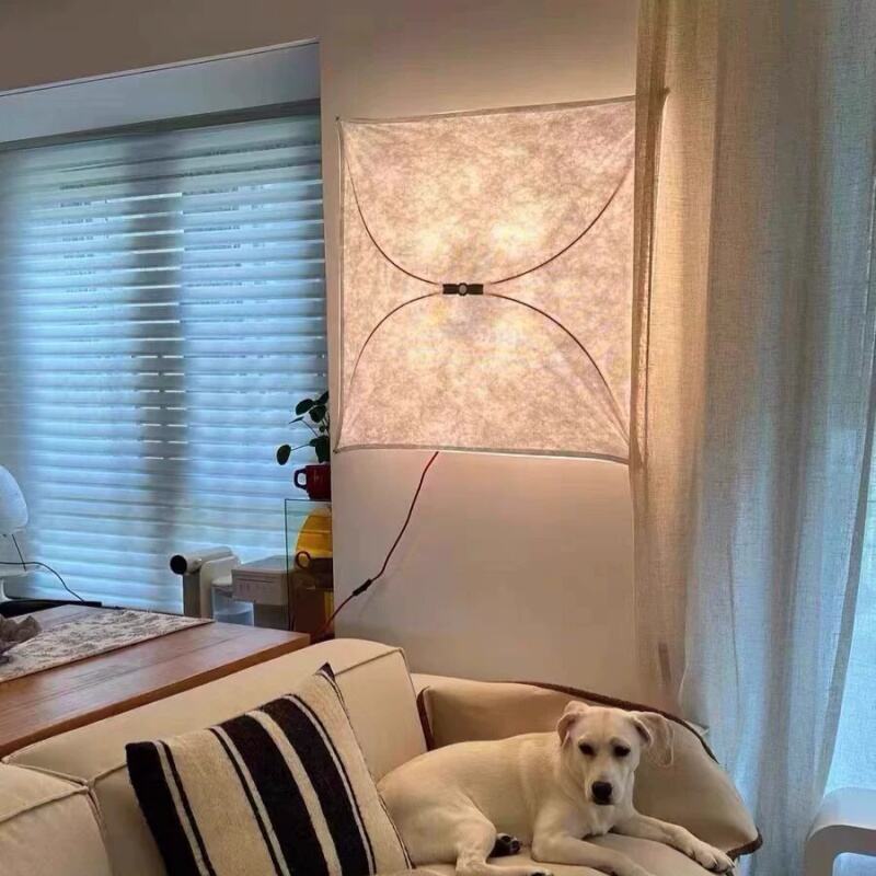 Decorative Creative square DuPont Paper Bedroom Wall Lamp Indoor Bedside Stairway Background LED Wall sconce