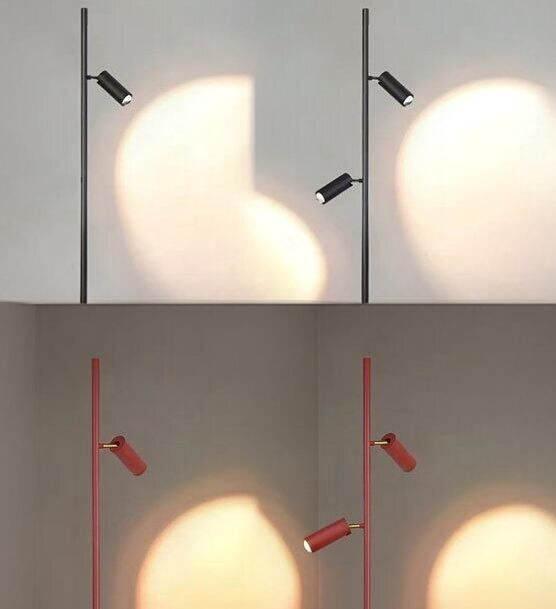 Rotatable 2-heads & 1-head Metal Aluminum COB LED Floor Lamp for Living Room Bedroom Decor