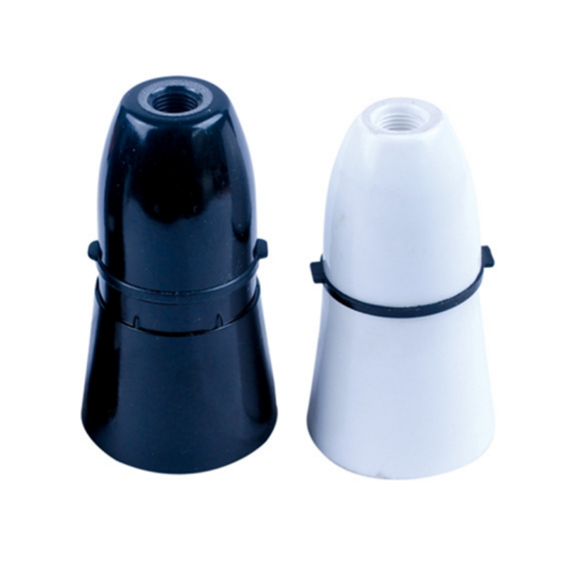 Briton na Pamantayan B22 na Plastik na Lampara na Panghawak Itim/Puti para sa mga Kabitang Ilaw na Ginagawa ng DIY