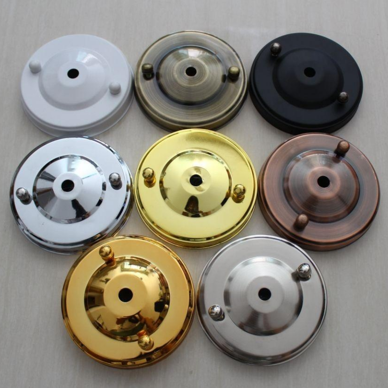 Domed na Bakal na Ceiling Rose na 105×25mm na May Maraming Kulay para sa Klasikong Pendant na Pagkakailaw